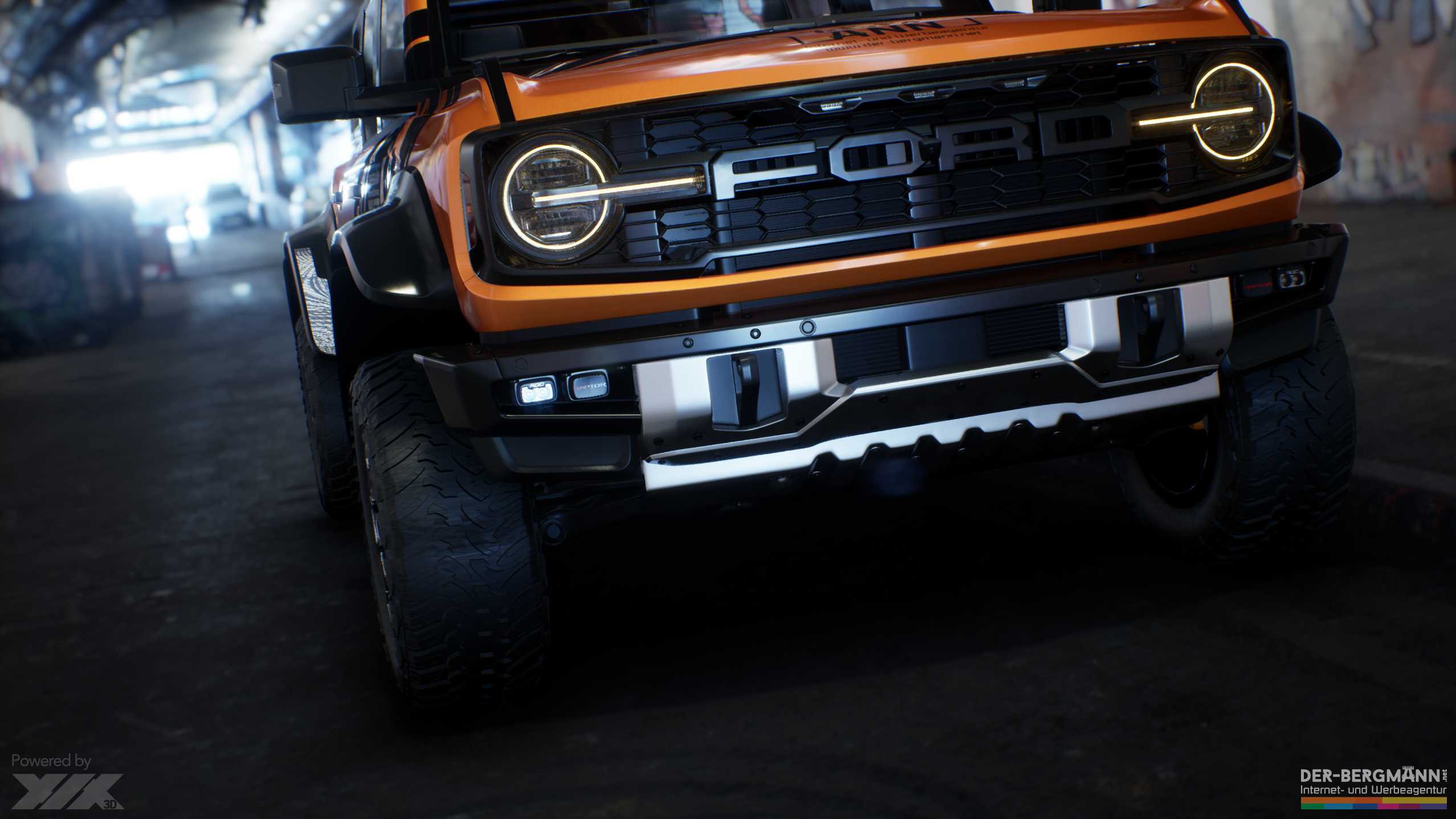 3D-Rendering Fahrzeugbeschriftung Ford Bronco