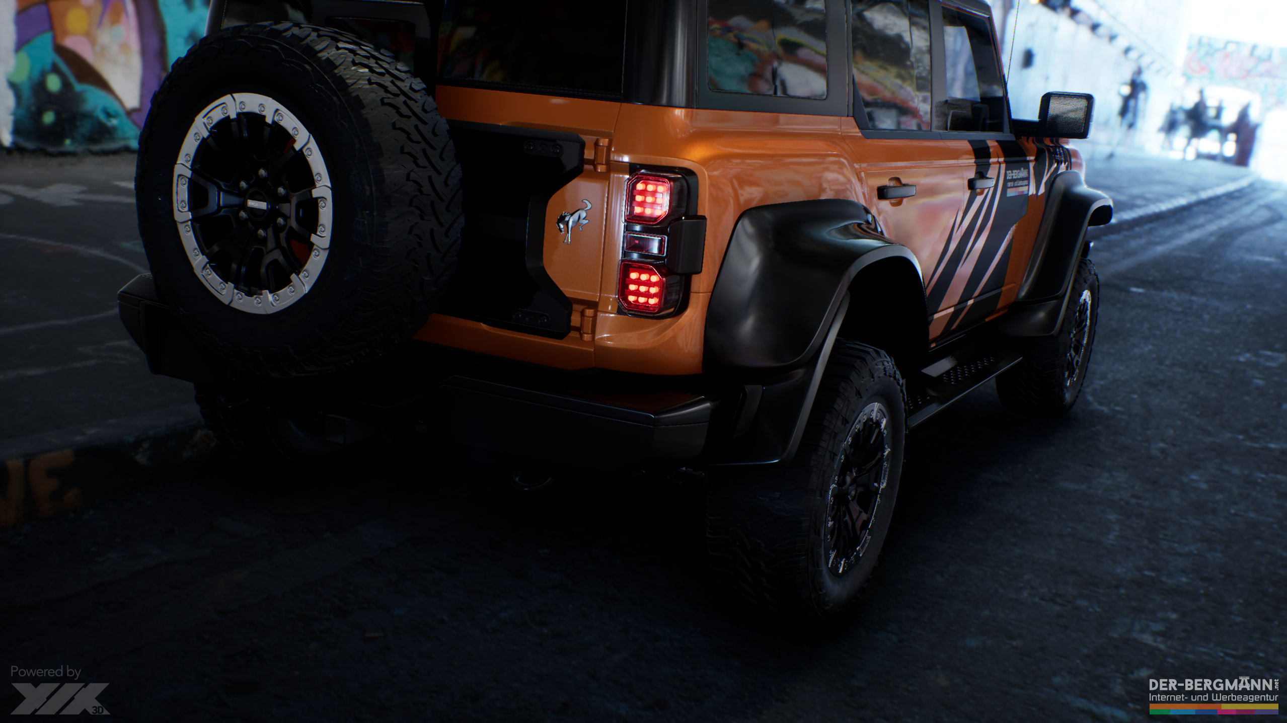3D-Rendering Fahrzeugbeschriftung Ford Bronco