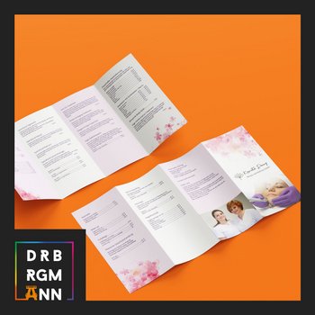 8-seigige Folder für Beauty und Wellness Studio