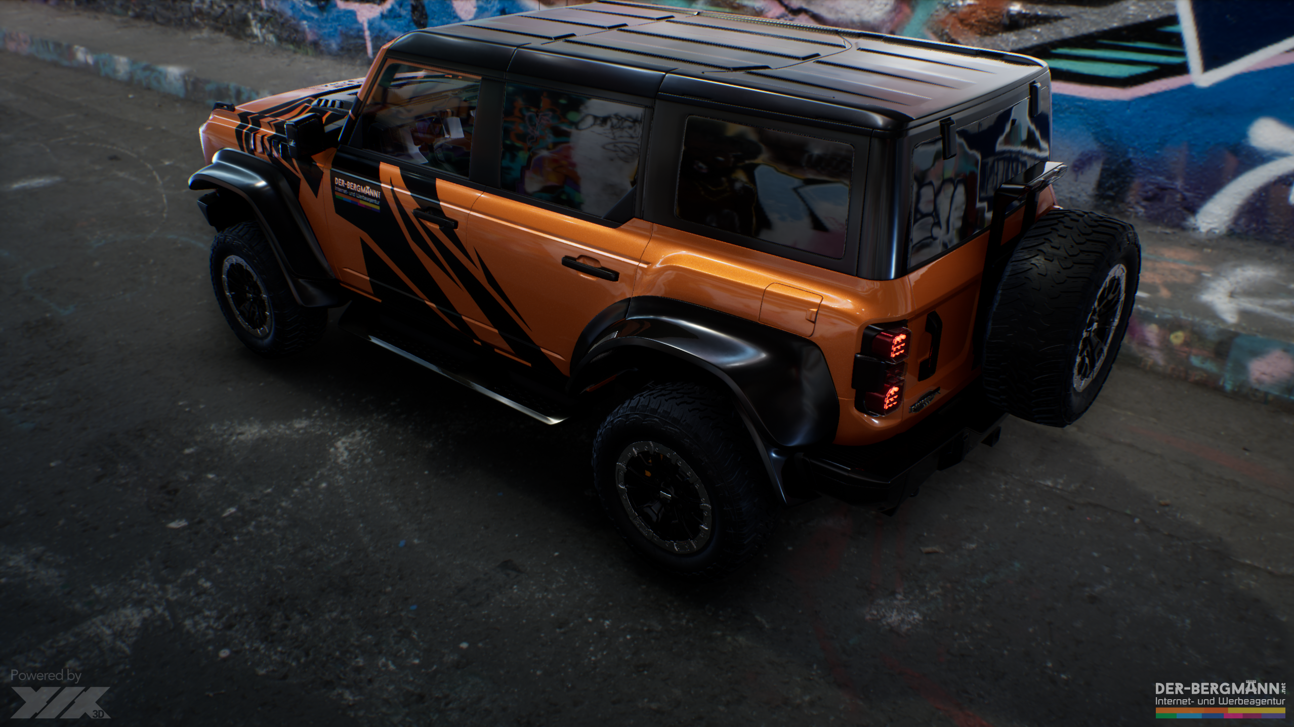 3D-Rendering Fahrzeugbeschriftung Ford Bronco