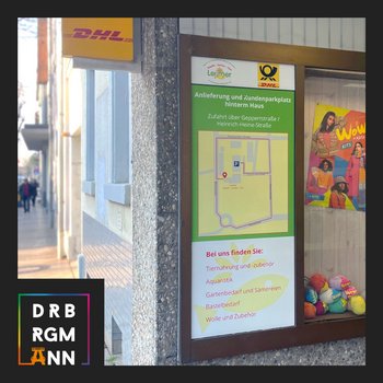 Werbe- und Wegweiser-Schild