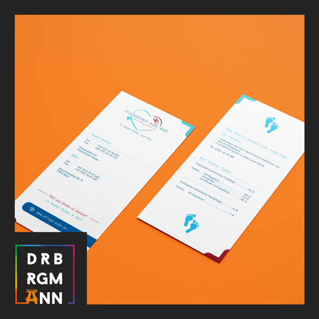 Flyer kosmetische Fu&szlig;pflege