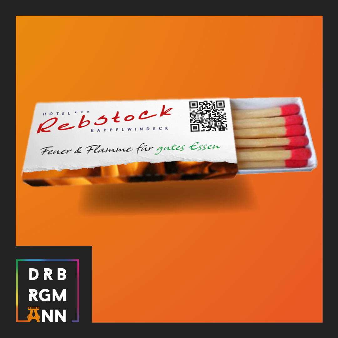 Werbung auf Streichholzschachteln